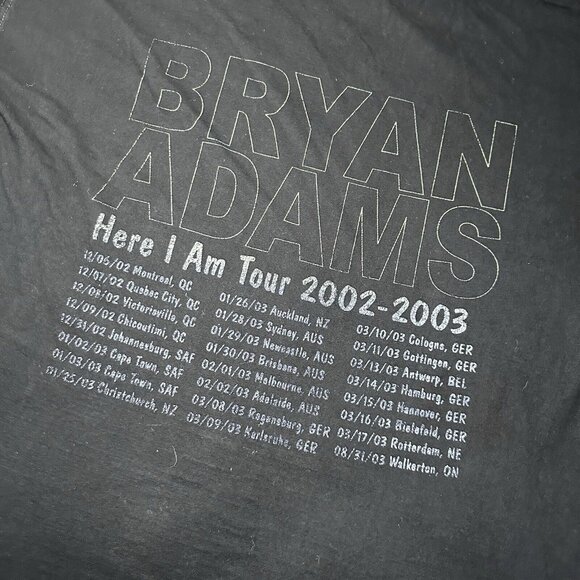 Bryan Adams 2002 Here I Am Tour T-Shirt Size Medium Music Tee Rock Pop Faded Vtg - Picture 5 of 8